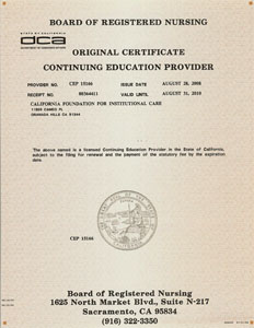 CFI Care's Certification
